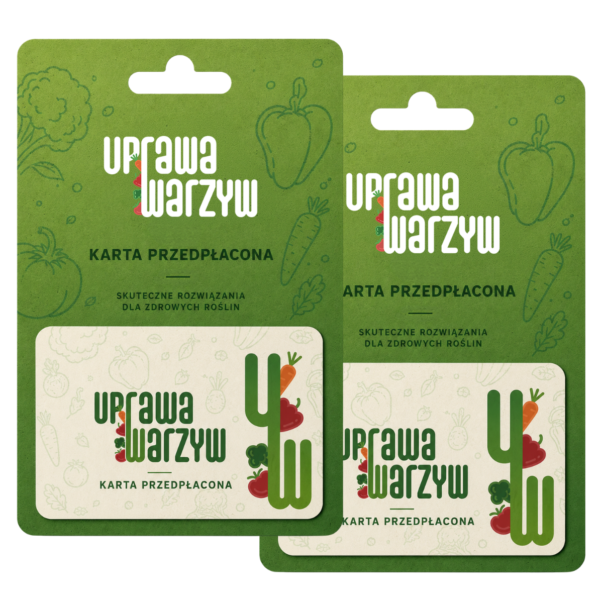 Dwie karty przedpłacone Uprawa Warzyw